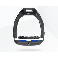 Produktbild von Flex-On Safe-On Sicherheitsbeschläge für Reitstiefel mit Ultra Grip in Anthrazit Weiß Blau