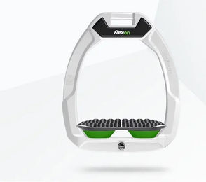 Flex-On Safe-On Sicherheitseinsteller für Endurance Reiten Weiß Grau Grün – Bild 1 von 1