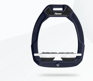Flex-On Safe-On Sicherheitseisen für das Reiten Flat Grip Blau Weiß Schwarz – Bild 1 von 1