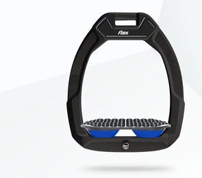 Flex-On Safe-On Sicherheitseisen für Endurance Reiten Schwarz Grau Blau – Bild 1 von 1