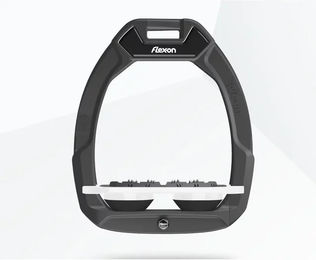 Flex-On Safe-On Sicherheitseisen für Reiter mit Ultra Grip in Anthrazit Weiß und Schwarz – Bild 1 von 1