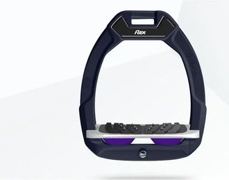 Flex-On Safe-On Sicherheitseisen für Reiter mit Ultra Grip in Braun Grau Violett – Bild 1 von 1