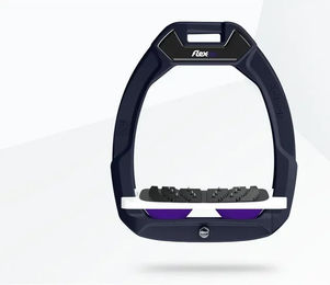 Flex-On Safe-On Sicherheitseisen für Reiter mit Ultra Grip in Marine Weiß Violett – Bild 1 von 1