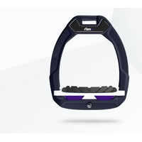 Produktbild von Flex-On Safe-On Sicherheitseisen Reitbeschlag aus Aluminium in Weiß/Violett mit Grip-Funktion