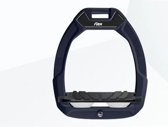 Flex-On Safe-On Sicherheitseisen Steigbügel mit Neigung und Grip in Rot Schwarz Weiß – Bild 1 von 1