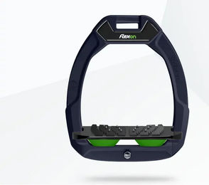 Flex-On Safe-On Sicherheitspedale für Pferde mit Ultra Grip Neigung in Blau Schwarz Grün – Bild 1 von 1