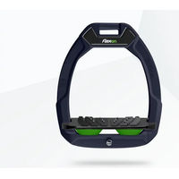Produktbild von Flex-On Safe-On Sicherheitspedale für Pferde mit Ultra Grip Neigung in Blau Schwarz Grün