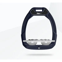 Produktbild von Flex-On Safe-On Sicherheitspferde-Steigbügel Flach Ultra Grip Blau Grau Schwarz