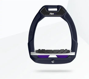 Flex-On Safe-On Sicherheitspferdeisen mit geneigtem Grip in Marine Weiß Violett – Bild 1 von 1