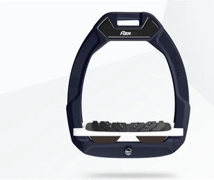 Flex-On Safe-On Sicherheitspferdeisen mit Ultra Grip Neigung in Blau Weiß Braun – Bild 1 von 1