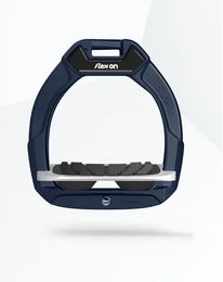 Flex-On Safe-On Sicherheitspferdesteigbügel für Kinder in Marine Grau Braun mit Grip – Bild 1 von 1
