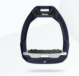 Flex-On Safe-On Sicherheitspferdetrensen mit geneigtem Grip Blau Grau Weiß – Bild 1 von 1