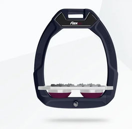 Flex-On Safe-On Sicherheitspferdezügel Flach Ultra Grip Blau Grau Lila – Bild 1 von 1