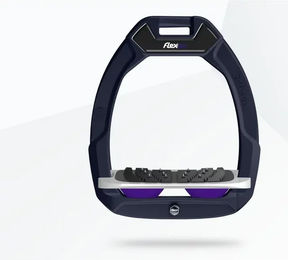 Flex-On Safe-On Sicherheitsreitbeschläge aus Aluminium in Grau/Lila mit Ultra Grip – Bild 1 von 1