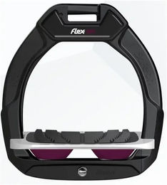 Flex-On Safe-On Sicherheitsreiten Steigbügel mit Grip in Schwarz Grau Lila – Bild 1 von 1
