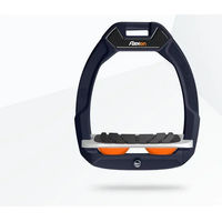 Produktbild von Flex-On Safe-On Sicherheitsreitersteigbügel aus Aluminium in Grau/Orange mit Grip und Neigung