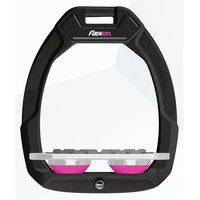 Produktbild von Flex-On Safe-On Sicherheitsreitersteigbügel Flach Grip Schwarz Grau Rose