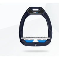 Produktbild von Flex-On Safe-On Sicherheitsreitersteigbügel Flat Grip aus Aluminium in Grau/Blau