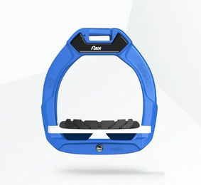 Flex-On Safe-On Sicherheitsreitersteigbügel für Kinder in Blau Weiß Marine mit Grip – Bild 1 von 1