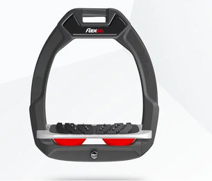 Flex-On Safe-On Sicherheitsreitersteigbügel Ultra Grip Anthrazit Grau Rot – Bild 1 von 1