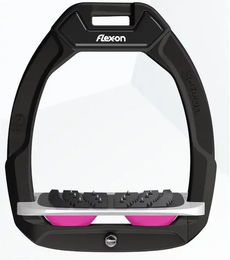 Flex-On Safe-On Sicherheitsreitersteigbügel Ultra Grip Schwarz Grau Rosa – Bild 1 von 1