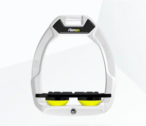 Flex-On Safe-On Sicherheitsreitställe Flach Grip Weiß Schwarz Grün – Bild 1 von 1