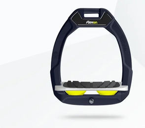 Flex-On Safe-On Sicherheitsreitsteigbügel aus Aluminium in Grau/Gelb mit Grip – Bild 1 von 1