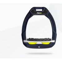 Produktbild von Flex-On Safe-On Sicherheitsreitsteigbügel aus Aluminium in Grau/Gelb mit Grip