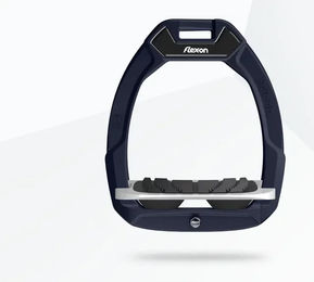 Flex-On Safe-On Sicherheitsreitsteigbügel aus Aluminium in Grau und Schwarz mit Grip-Funktion – Bild 1 von 1