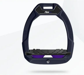 Flex-On Safe-On Sicherheitsreitsteigbügel aus Aluminium in Schwarz-Lila – Bild 1 von 1