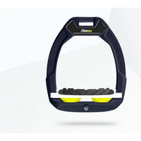 Produktbild von Flex-On Safe-On Sicherheitsreitsteigbügel aus Aluminium in Weiß-Gelb mit Grip