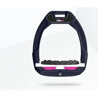 Produktbild von Flex-On Safe-On Sicherheitsreitsteigbügel aus Aluminium in Weiß/Rosa mit Neigung und Grip