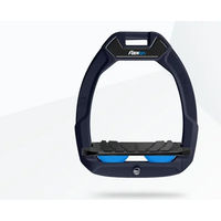 Produktbild von Flex-On Safe-On Sicherheitsreitsteigbügel aus Aluminium mit Grip in Schwarz/Blau