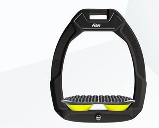 Flex-On Safe-On Sicherheitsreitsteigbügel Endurance Schwarz Grau Gelb – Bild 1 von 1