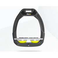 Produktbild von Flex-On Safe-On Sicherheitsreitsteigbügel Flach Grip Anthrazit Grau Gelb
