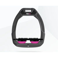 Produktbild von Flex-On Safe-On Sicherheitsreitsteigbügel Flach Grip Anthrazit Schwarz Rosa