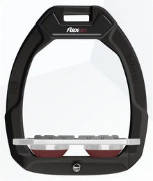 Flex-On Safe-On Sicherheitsreitsteigbügel Flach Grip Schwarz Grau Bordeaux – Bild 1 von 1