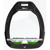 Produktbild von Flex-On Safe-On Sicherheitsreitsteigbügel Flach Grip Schwarz Grau Grün