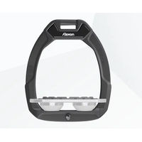 Produktbild von Flex-On Safe-On Sicherheitsreitsteigbügel flach mit Grip in Anthrazit Grau Weiß