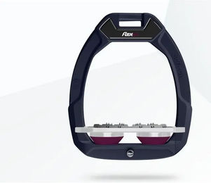 Flex-On Safe-On Sicherheitsreitsteigbügel Flach Ultra Grip Aluminium Grau Plum – Bild 1 von 1