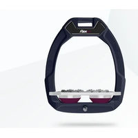 Produktbild von Flex-On Safe-On Sicherheitsreitsteigbügel Flach Ultra Grip Aluminium Grau Plum
