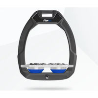Produktbild von Flex-On Safe-On Sicherheitsreitsteigbügel Flach Ultra Grip Anthrazit Grau Blau