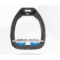 Produktbild von Flex-On Safe-On Sicherheitsreitsteigbügel Flach Ultra Grip Anthrazit Grau Blau