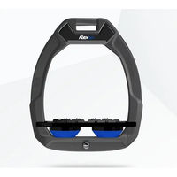 Produktbild von Flex-On Safe-On Sicherheitsreitsteigbügel Flach Ultra Grip Anthrazit Schwarz Blau