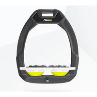 Produktbild von Flex-On Safe-On Sicherheitsreitsteigbügel Flach Ultra Grip Anthrazit Weiß Gelb