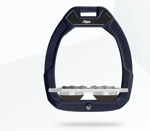 Flex-On Safe-On Sicherheitsreitsteigbügel Flach Ultra Grip aus Aluminium in Grau/Braun – Bild 1 von 1