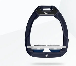 Flex-On Safe-On Sicherheitsreitsteigbügel Flach Ultra Grip Blau Grau Marine – Bild 1 von 1