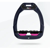 Produktbild von Flex-On Safe-On Sicherheitsreitsteigbügel Flach Ultra Grip Blau Schwarz Rosa