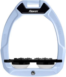 Flex-On Safe-On Sicherheitsreitsteigbügel Flach Ultra Grip Blau Schwarz Weiß – Bild 1 von 1