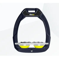 Produktbild von Flex-On Safe-On Sicherheitsreitsteigbügel Flach Ultra Grip Marine Grau Gelb